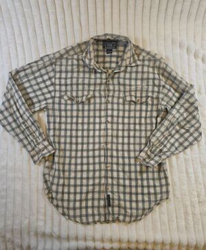U.S. Expedition Plaid Long Sleeve Button Up Shirt Size Medium